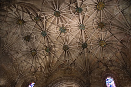 piedras clave en bóveda de la nueva iglesia del monasterio de los Jerónimos