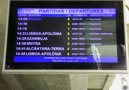 tablero informativo estación de Oriente